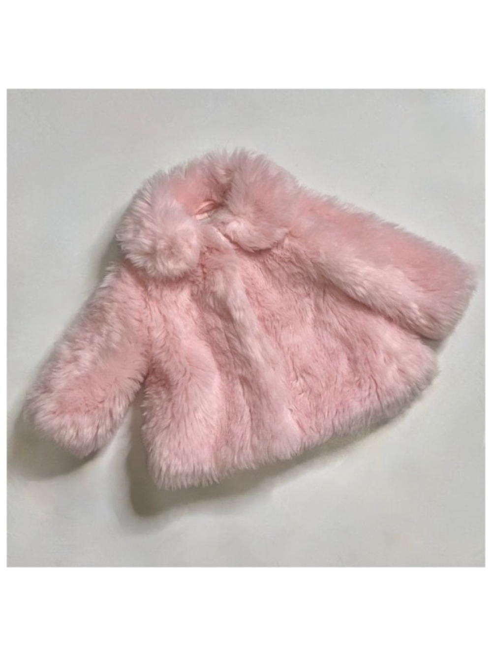 Girls JANIE‎ AND JACK Pink Faux Fur Coat The Flute Line 2020 12-18 Months